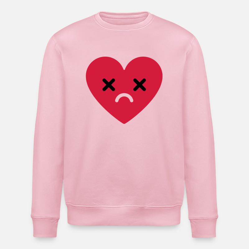 trauriges Herz emoji - Stanley/Stella Unisex Bio-Sweatshirt ROLLER - Hellrosa