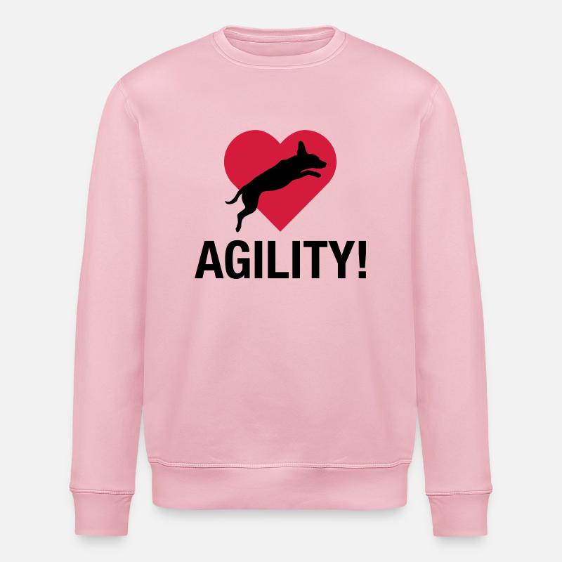 biglove_jack_russel - Stanley/Stella Unisex Bio-Sweatshirt ROLLER - Hellrosa