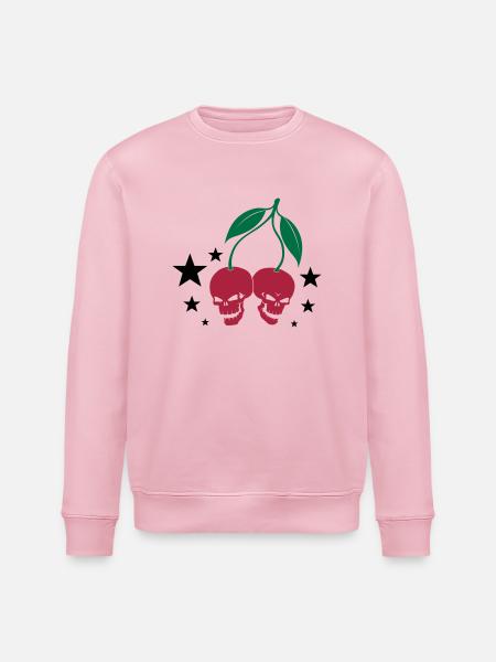 Cherry Skulls - Stanley/Stella Unisex Bio-Sweatshirt ROLLER - Hellrosa