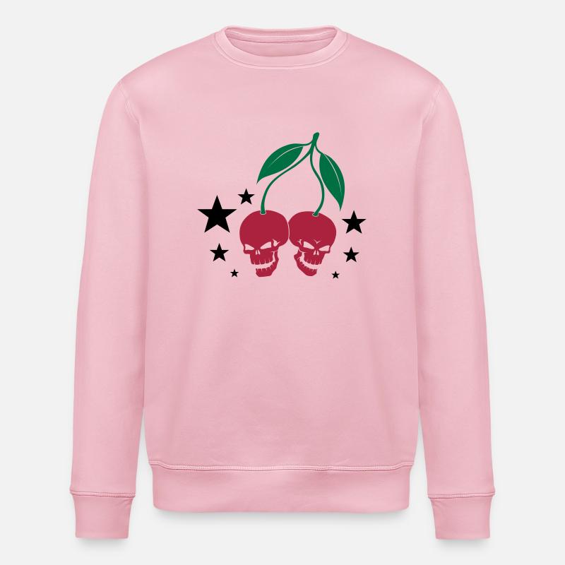 Cherry Skulls - Stanley/Stella Unisex Bio-Sweatshirt ROLLER - Hellrosa