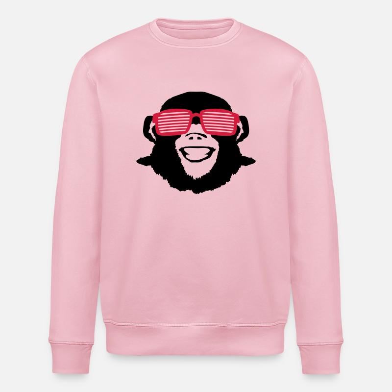 monkey_shades_op2 - Stanley/Stella Unisex Bio-Sweatshirt ROLLER - Hellrosa