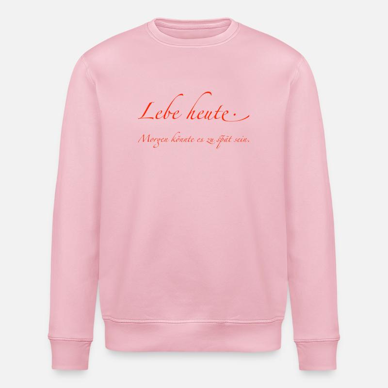 lebe heute - Stanley/Stella Unisex Bio-Sweatshirt ROLLER - Hellrosa