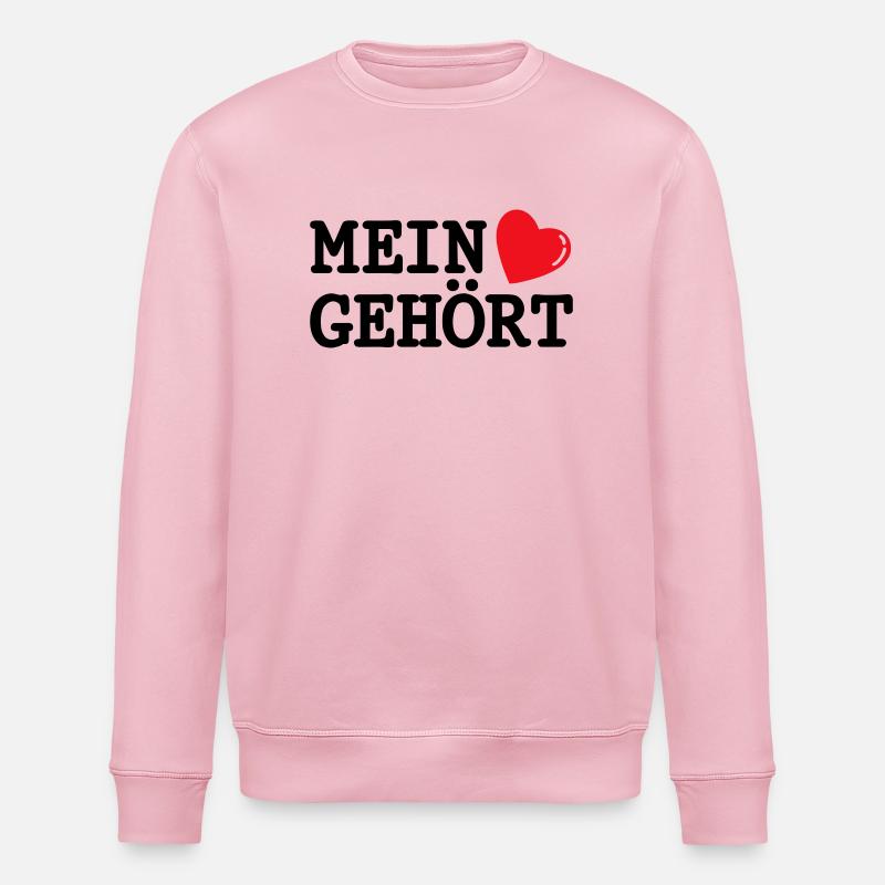 Mein Herz gehört... - Stanley/Stella ROLLER Unisex Organic Sweatshirt - cotton pink