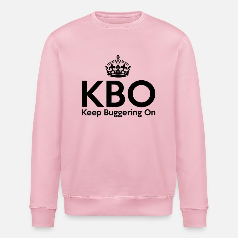 KBO - Keep Buggering on - Stanley/Stella ROLLER Unisex Organic Sweatshirt - cotton pink