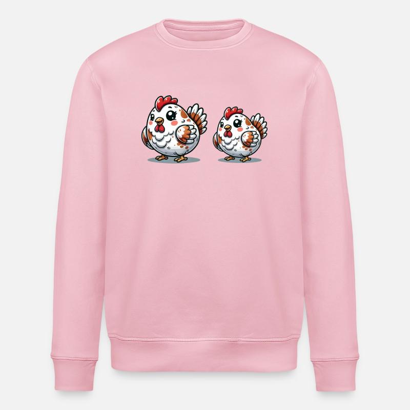 Hühner - Stanley/Stella Unisex Bio-Sweatshirt ROLLER - Hellrosa
