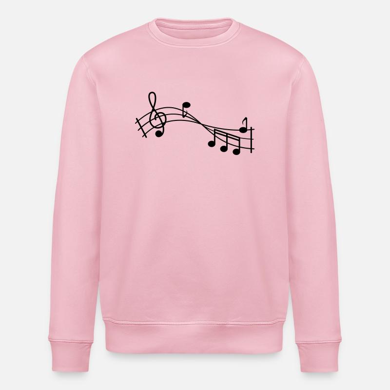 music note - Stanley/Stella ROLLER Unisex Organic Sweatshirt - cotton pink