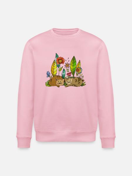 Cats - Stanley/Stella ROLLER Unisex Organic Sweatshirt - cotton pink