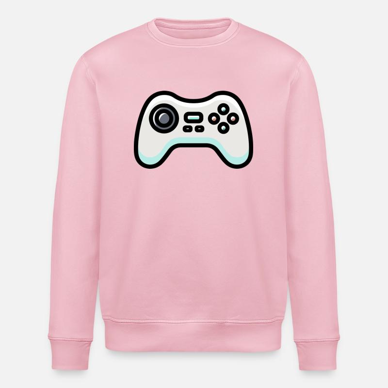 logo manette de jeu - Sweat bio ROLLER Stanley/Stella Unisexe - rose pâle