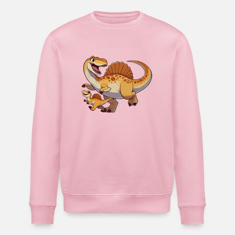 Spinosaurus mère et enfant - Sweat bio ROLLER Stanley/Stella Unisexe - rose pâle