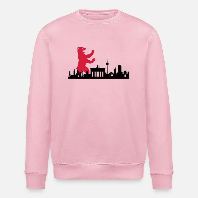 Skyline - Berlin Bär - Stanley/Stella Unisex Bio-Sweatshirt ROLLER - Hellrosa