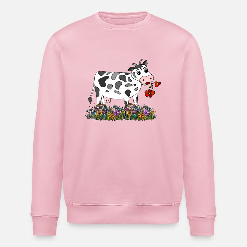 Kuh - Stanley/Stella Unisex Bio-Sweatshirt ROLLER - Hellrosa
