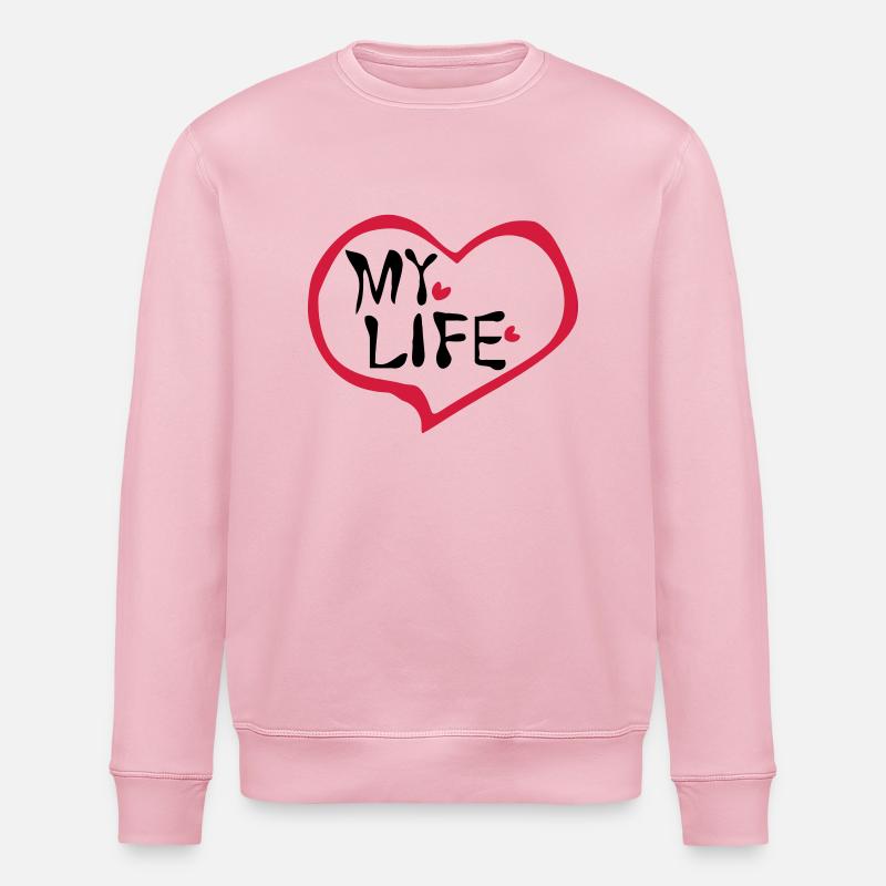 Herz mein Leben - Stanley/Stella Unisex Bio-Sweatshirt ROLLER - Hellrosa