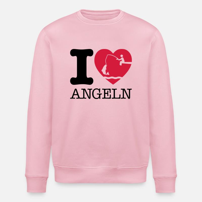 angeln_love - Stanley/Stella Unisex Bio-Sweatshirt ROLLER - Hellrosa