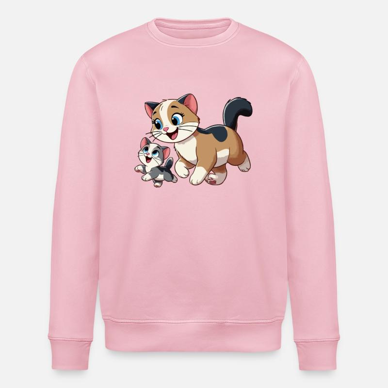 Englisch Kurzhaar Mutter und Kind - Stanley/Stella Unisex Bio-Sweatshirt ROLLER - Hellrosa