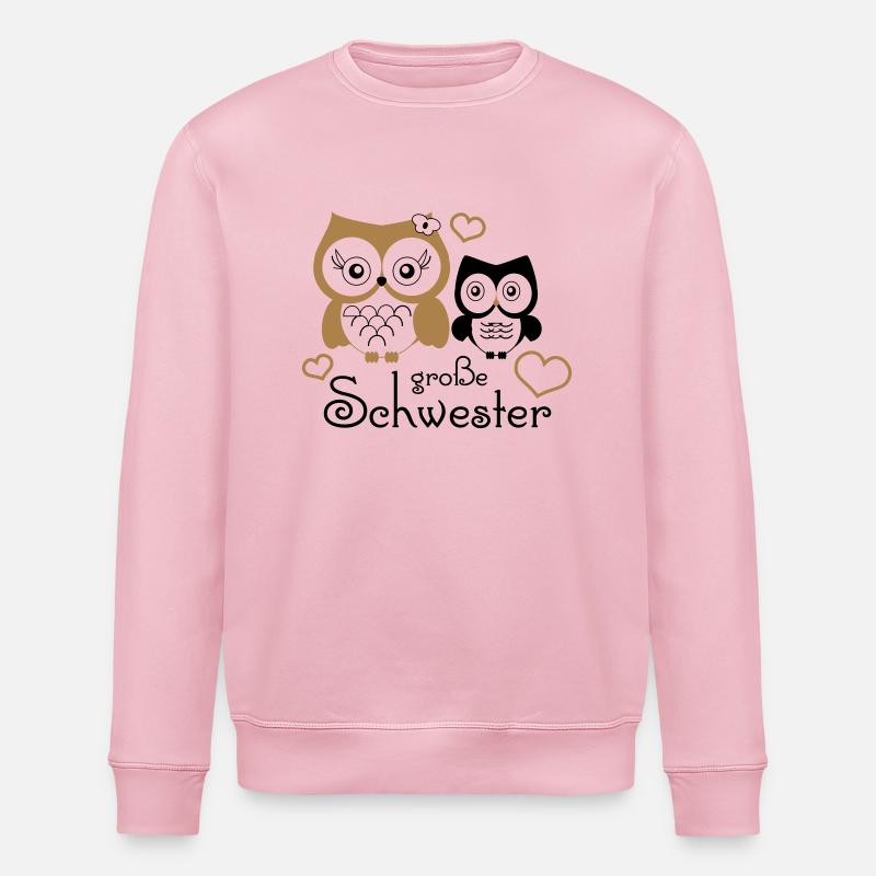 große Schwester - Stanley/Stella Unisex Bio-Sweatshirt ROLLER - Hellrosa