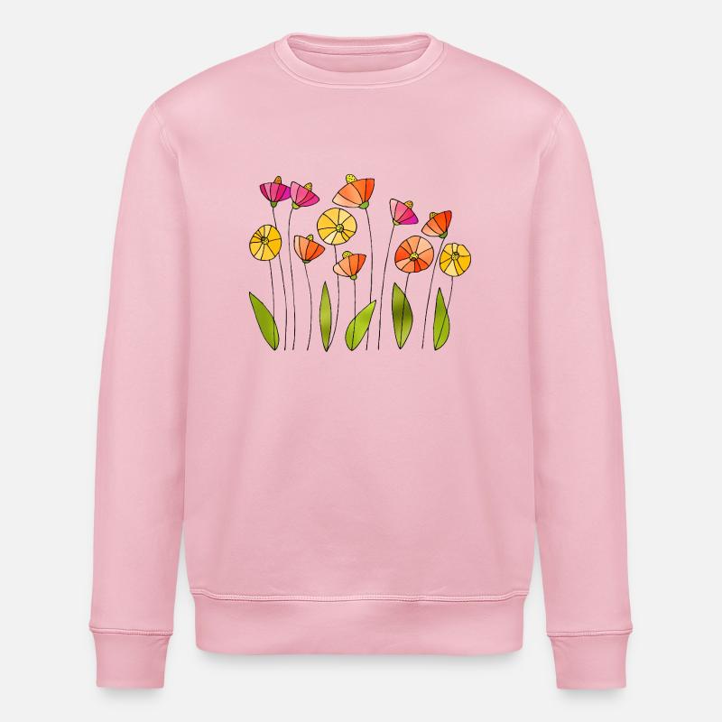 Blumen - Stanley/Stella Unisex Bio-Sweatshirt ROLLER - Hellrosa