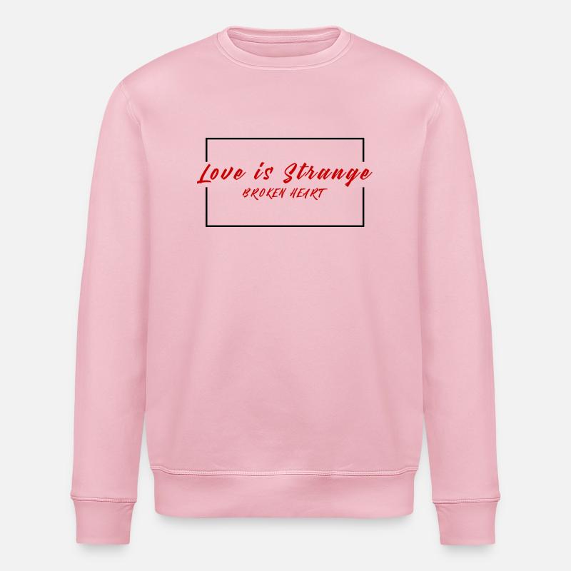 L’amour est étrange - Sweat bio ROLLER Stanley/Stella Unisexe - rose pâle