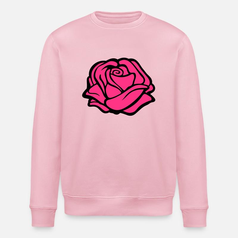 rose design - Stanley/Stella Unisex Bio-Sweatshirt ROLLER - Hellrosa