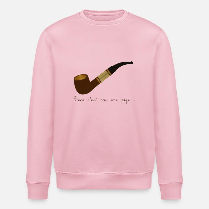 ceci n'est pas une pipe - Sweat bio ROLLER Stanley/Stella Unisexe - rose pâle