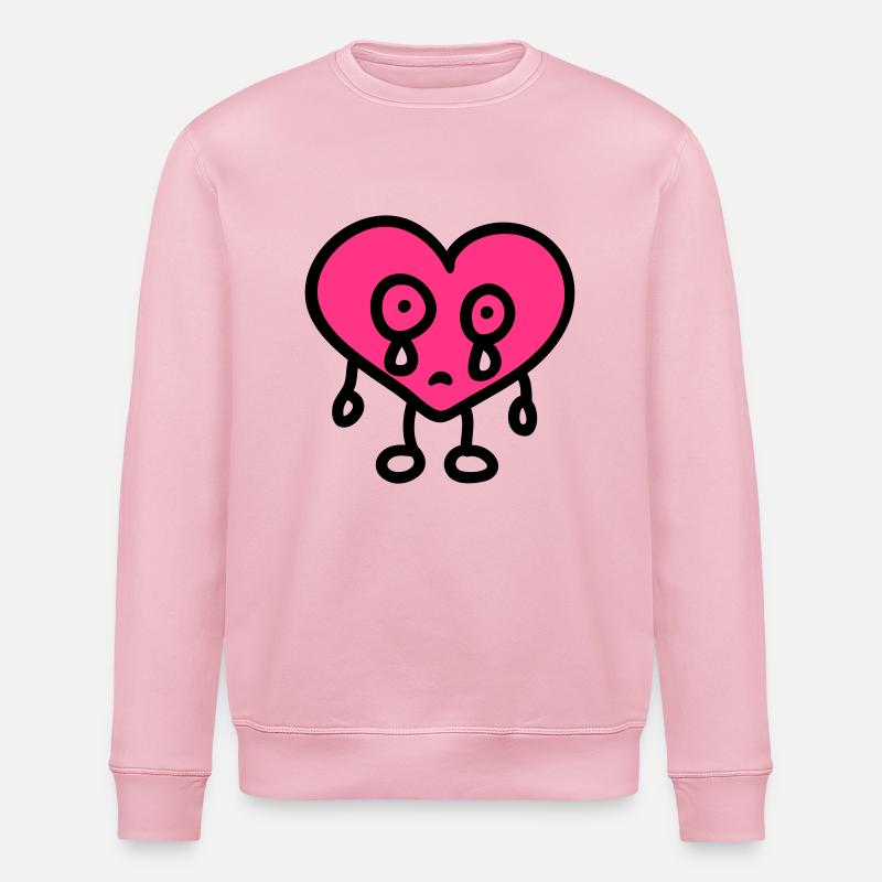 weinendes Herz - Stanley/Stella Unisex Bio-Sweatshirt ROLLER - Hellrosa