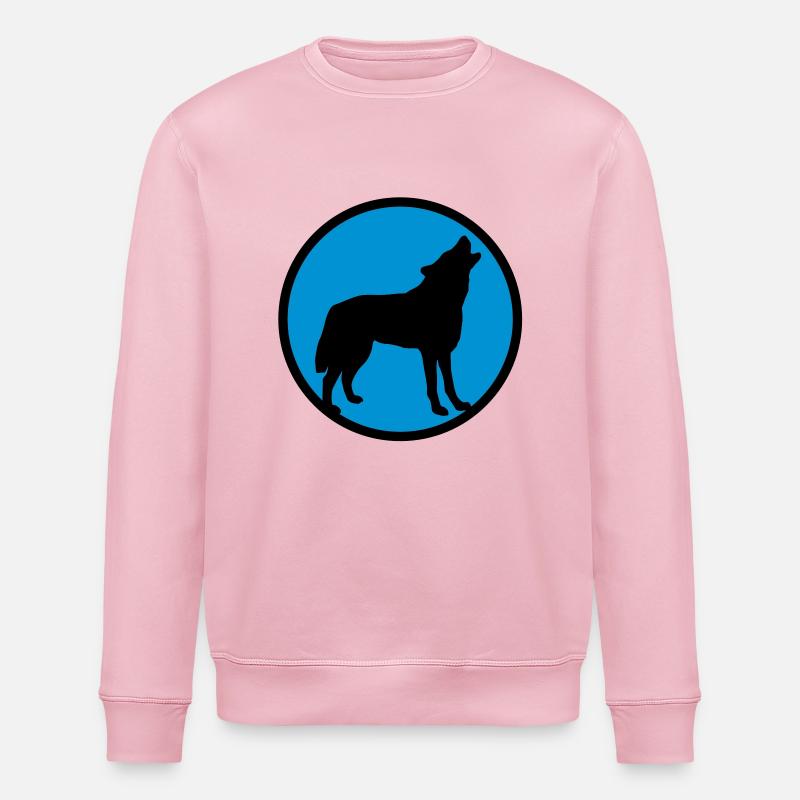 wolf_092011_d_2c - Stanley/Stella ROLLER Unisex Organic Sweatshirt - cotton pink