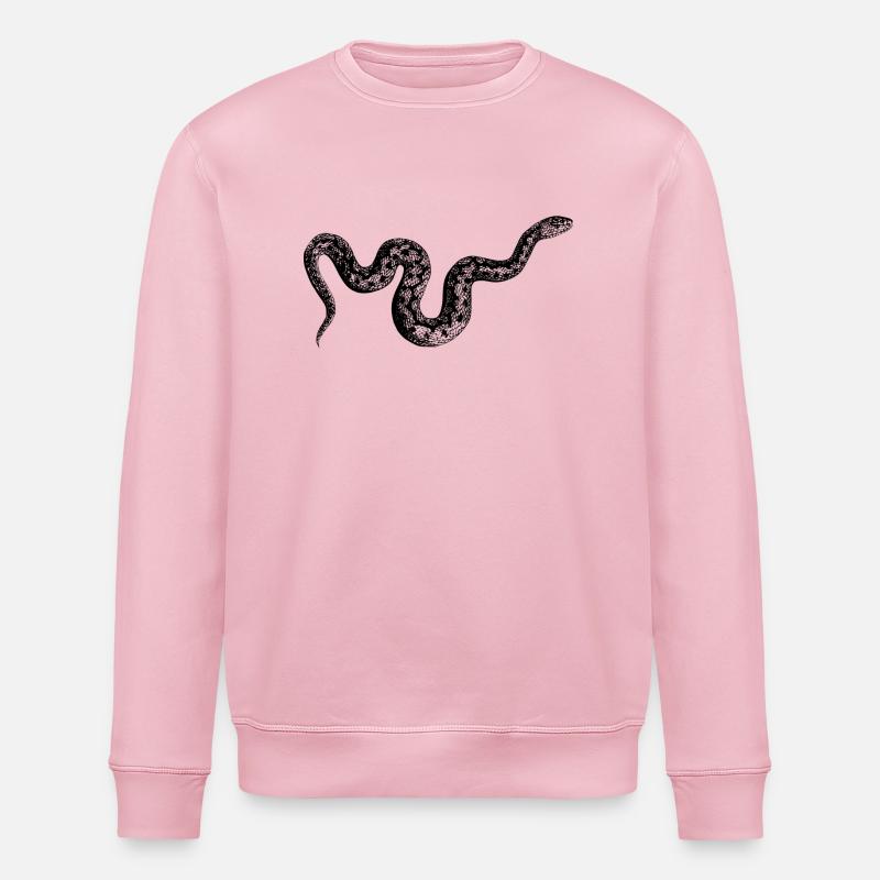 Serpent d'Anaconda - Sweat bio ROLLER Stanley/Stella Unisexe - rose pâle