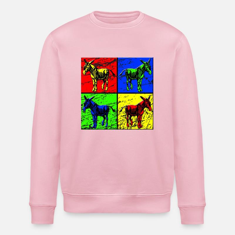 baudet - Sweat bio ROLLER Stanley/Stella Unisexe - rose pâle