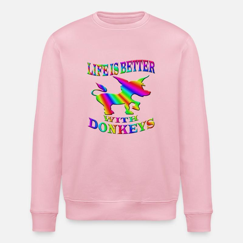 Esel - Stanley/Stella Unisex Bio-Sweatshirt ROLLER - Hellrosa