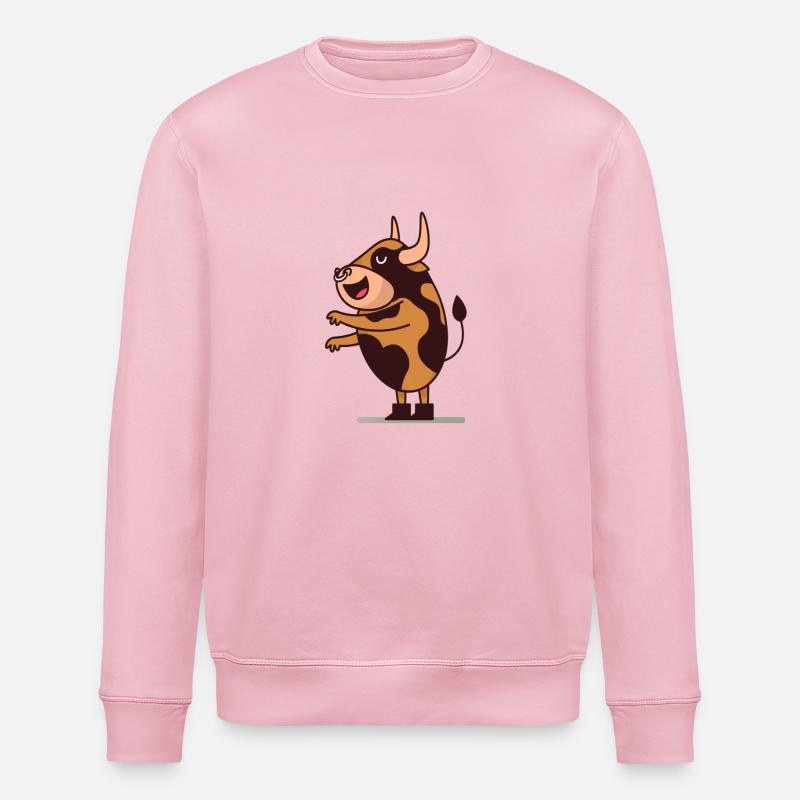 Bande dessinée de vache vaches - Sweat bio ROLLER Stanley/Stella Unisexe - rose pâle