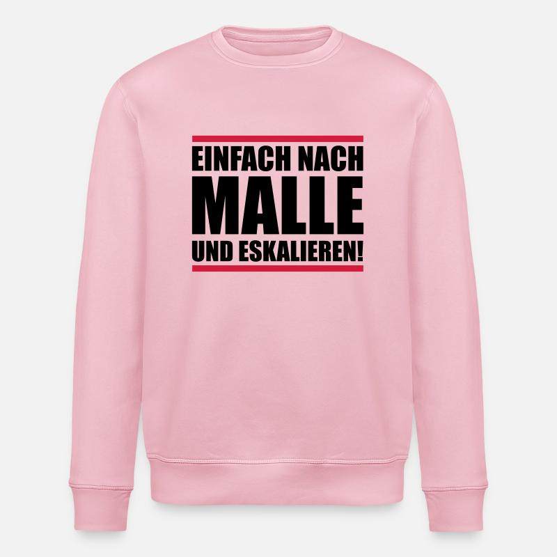 malle einfach eskalieren - Stanley/Stella Unisex Bio-Sweatshirt ROLLER - Hellrosa