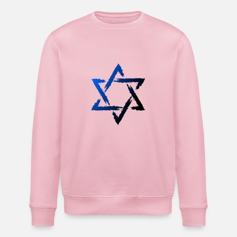 Davidstern Symbol - Stanley/Stella Unisex Bio-Sweatshirt ROLLER - Hellrosa
