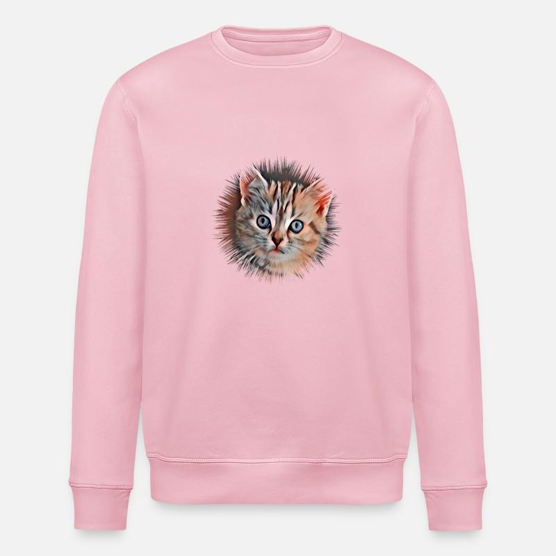 Katze - Stanley/Stella Unisex Bio-Sweatshirt ROLLER - Hellrosa