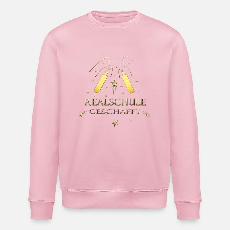 Realschule geschafft Realschulabschluss - Stanley/Stella Unisex Bio-Sweatshirt ROLLER - Hellrosa