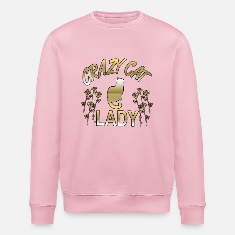 Chat - Sweat bio ROLLER Stanley/Stella Unisexe - rose pâle