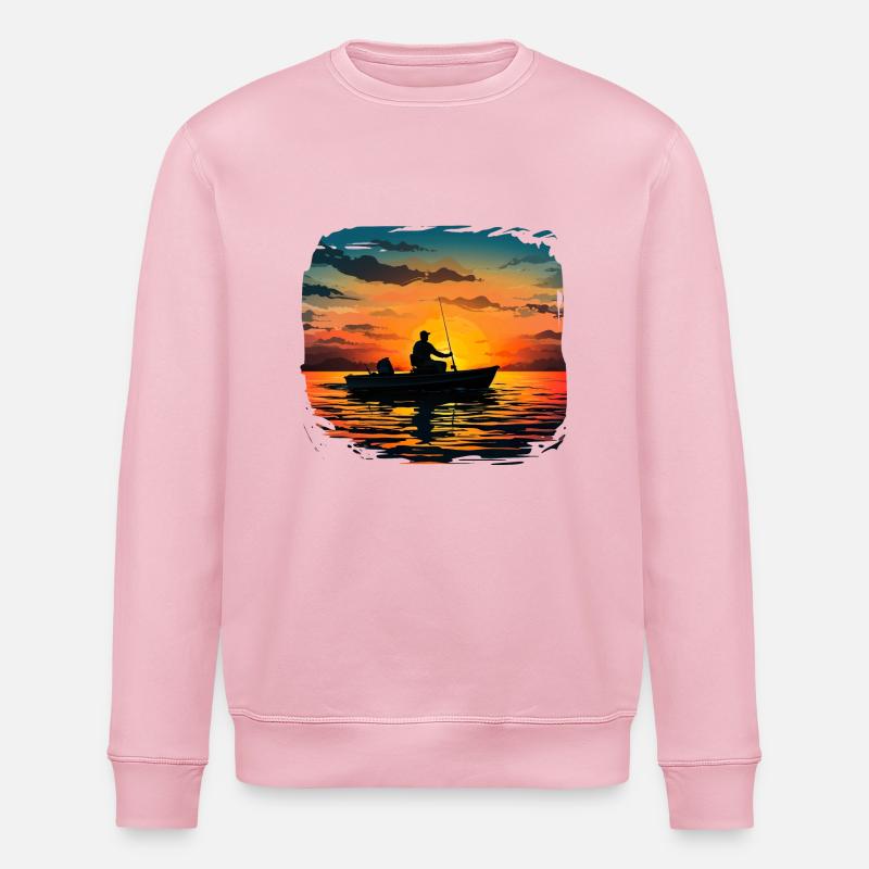 Bootsangler - Stanley/Stella Unisex Bio-Sweatshirt ROLLER - Hellrosa