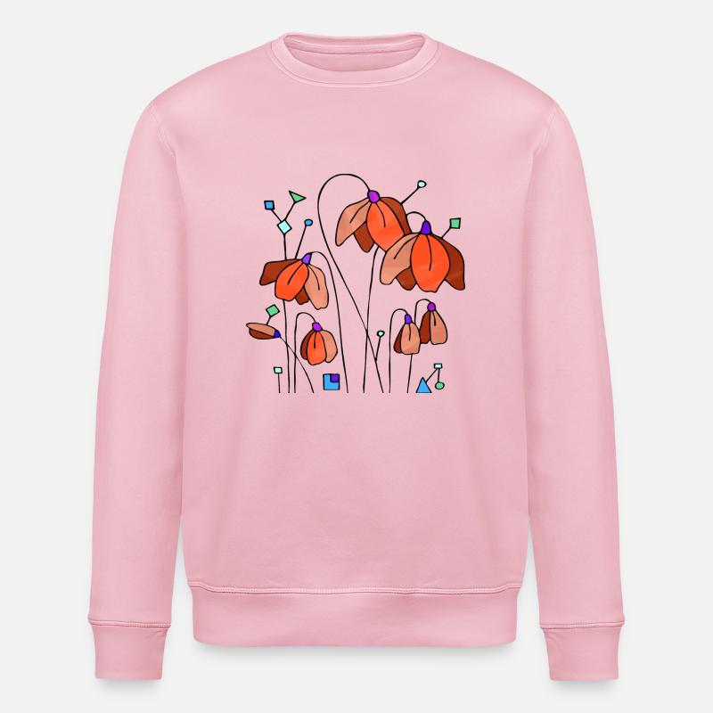Blumen - Stanley/Stella Unisex Bio-Sweatshirt ROLLER - Hellrosa