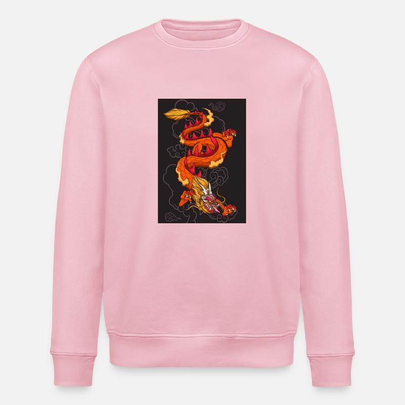 Chinesischer Drache - Stanley/Stella Unisex Bio-Sweatshirt ROLLER - Hellrosa
