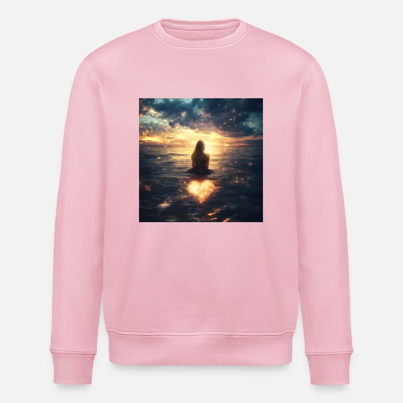 plan céleste - Sweat bio ROLLER Stanley/Stella Unisexe - rose pâle