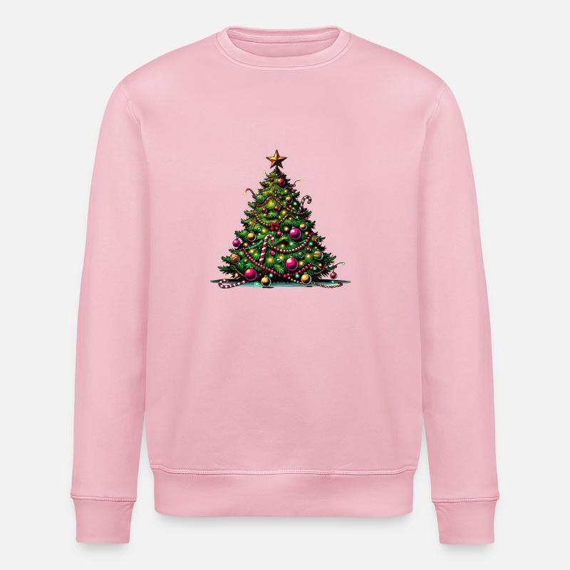 Weihnachtsbaum - Stanley/Stella Unisex Bio-Sweatshirt ROLLER - Hellrosa