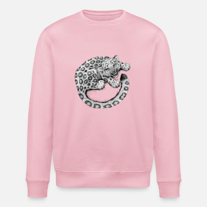 Snow Leopard Cub - Stanley/Stella Unisex Bio-Sweatshirt ROLLER - Hellrosa