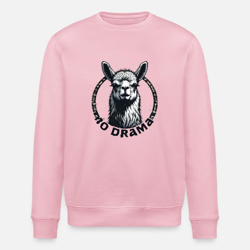 no drama lama - Stanley/Stella Unisex Bio-Sweatshirt ROLLER - Hellrosa