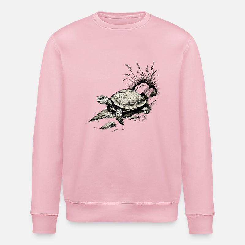 Turtle - Stanley/Stella ROLLER Unisex Organic Sweatshirt - cotton pink