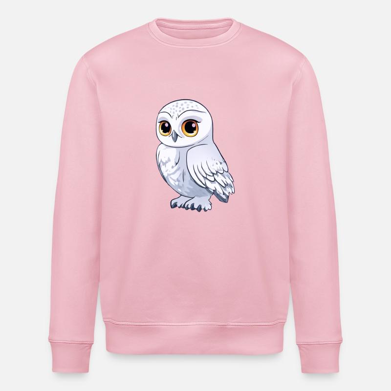 weiße eule - Stanley/Stella Unisex Bio-Sweatshirt ROLLER - Hellrosa