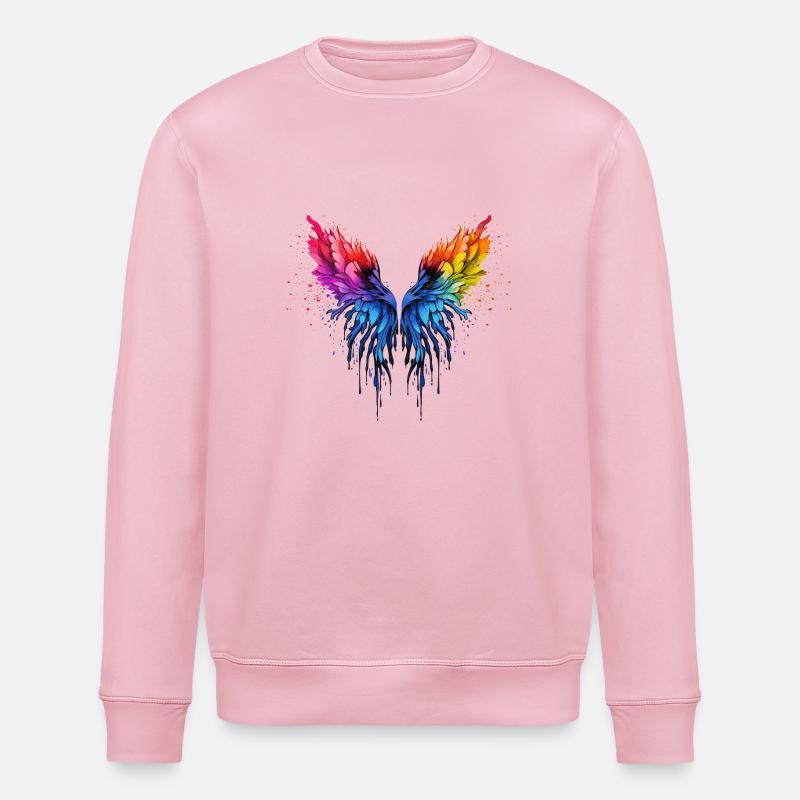 Regenbogen Flügel - Stanley/Stella Unisex Bio-Sweatshirt ROLLER - Hellrosa