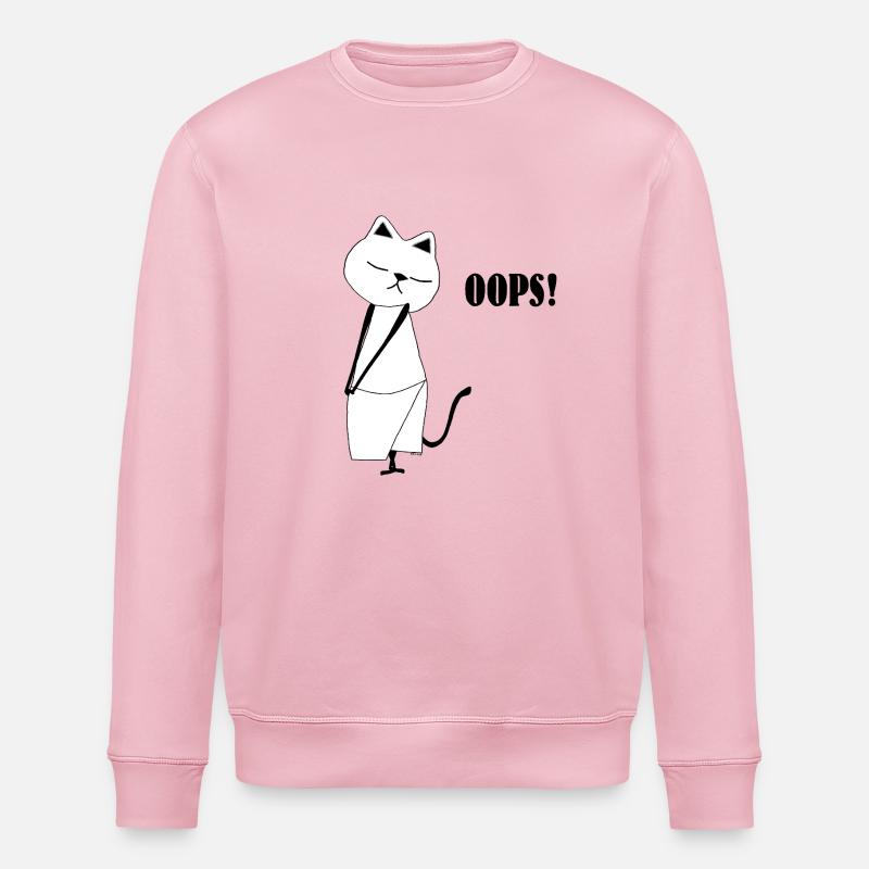 Nekochan Antonio Oops - Sweat bio ROLLER Stanley/Stella Unisexe - rose pâle