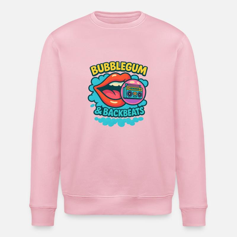 Bubblegum & Backbeats - Stanley/Stella Unisex Bio-Sweatshirt ROLLER - Hellrosa