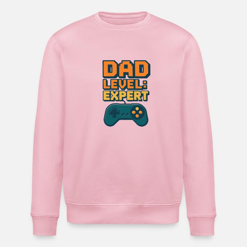 Dad Level: Expert – Controller - Stanley/Stella ROLLER Unisex Organic Sweatshirt - cotton pink