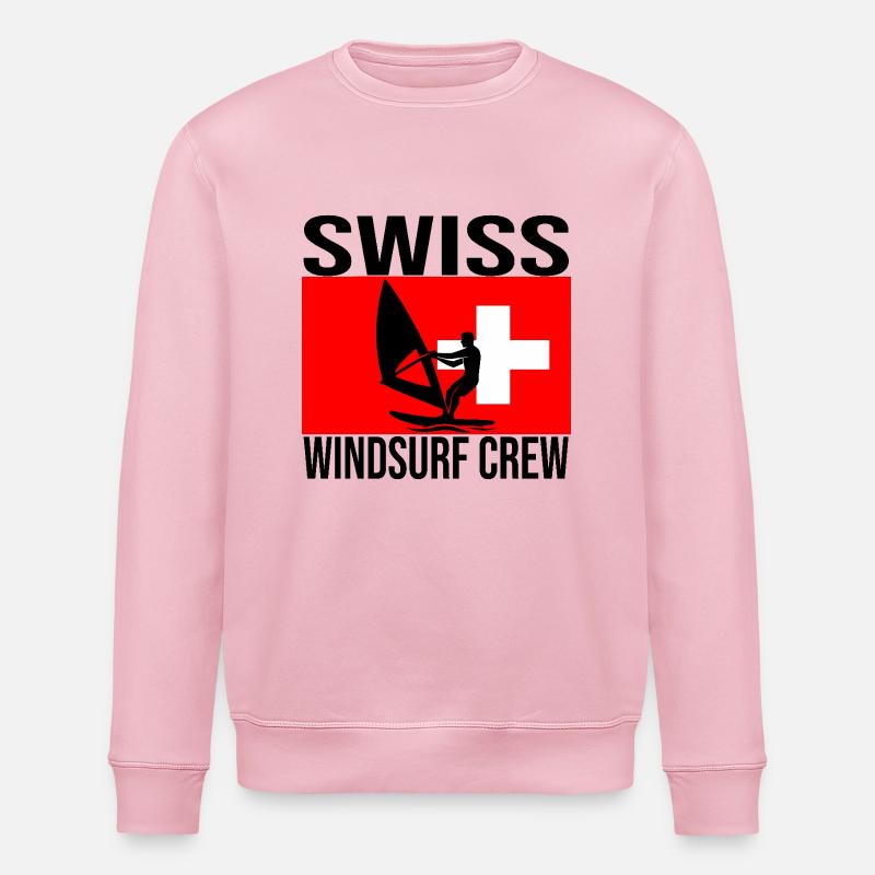 Swiss Windsurf Crew Shirt - Stanley/Stella Unisex Bio-Sweatshirt ROLLER - Hellrosa