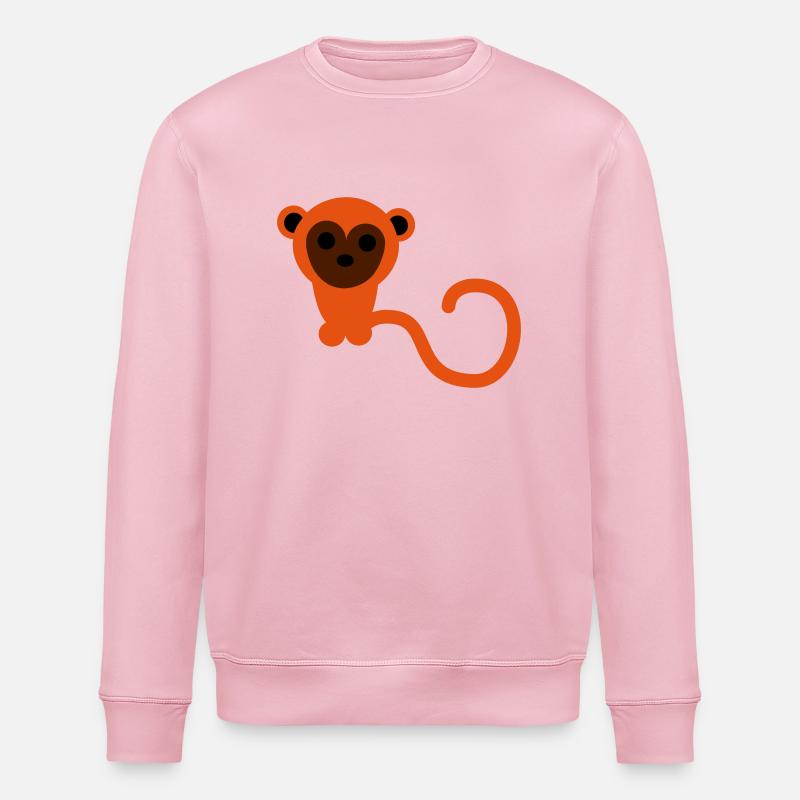 Äffchen - Stanley/Stella Unisex Bio-Sweatshirt ROLLER - Hellrosa