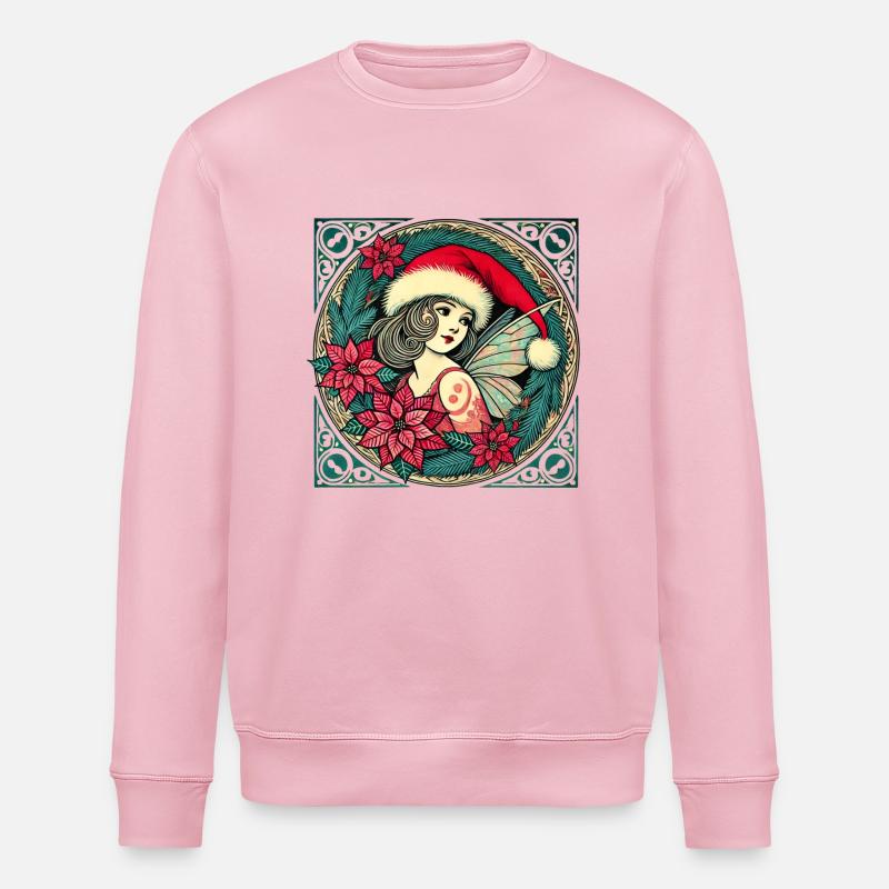 Fée de Noël - Sweat bio ROLLER Stanley/Stella Unisexe - rose pâle
